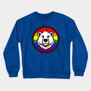 LGBTQ Pride Bear Anthro Furry Rainbow Logo Crewneck Sweatshirt